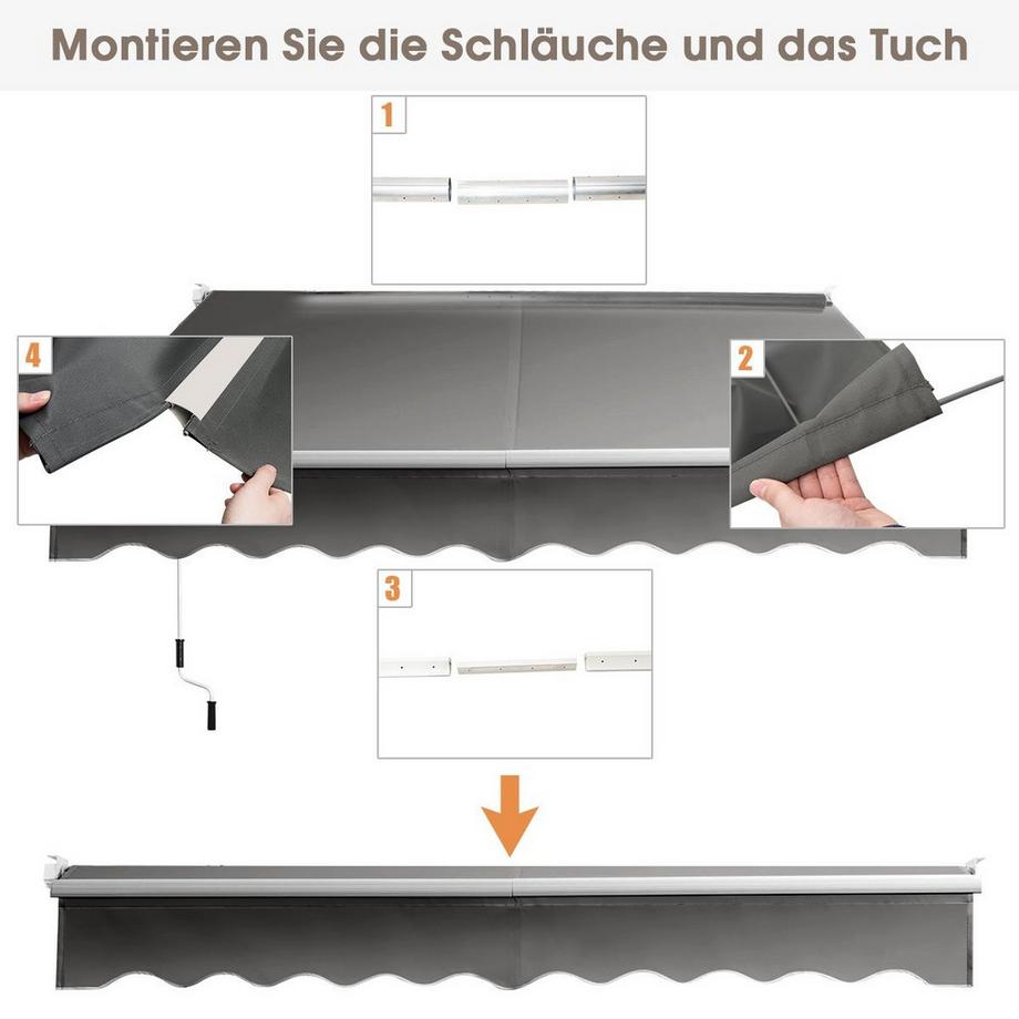 Northix Einziehbare Terrassenmarkise  