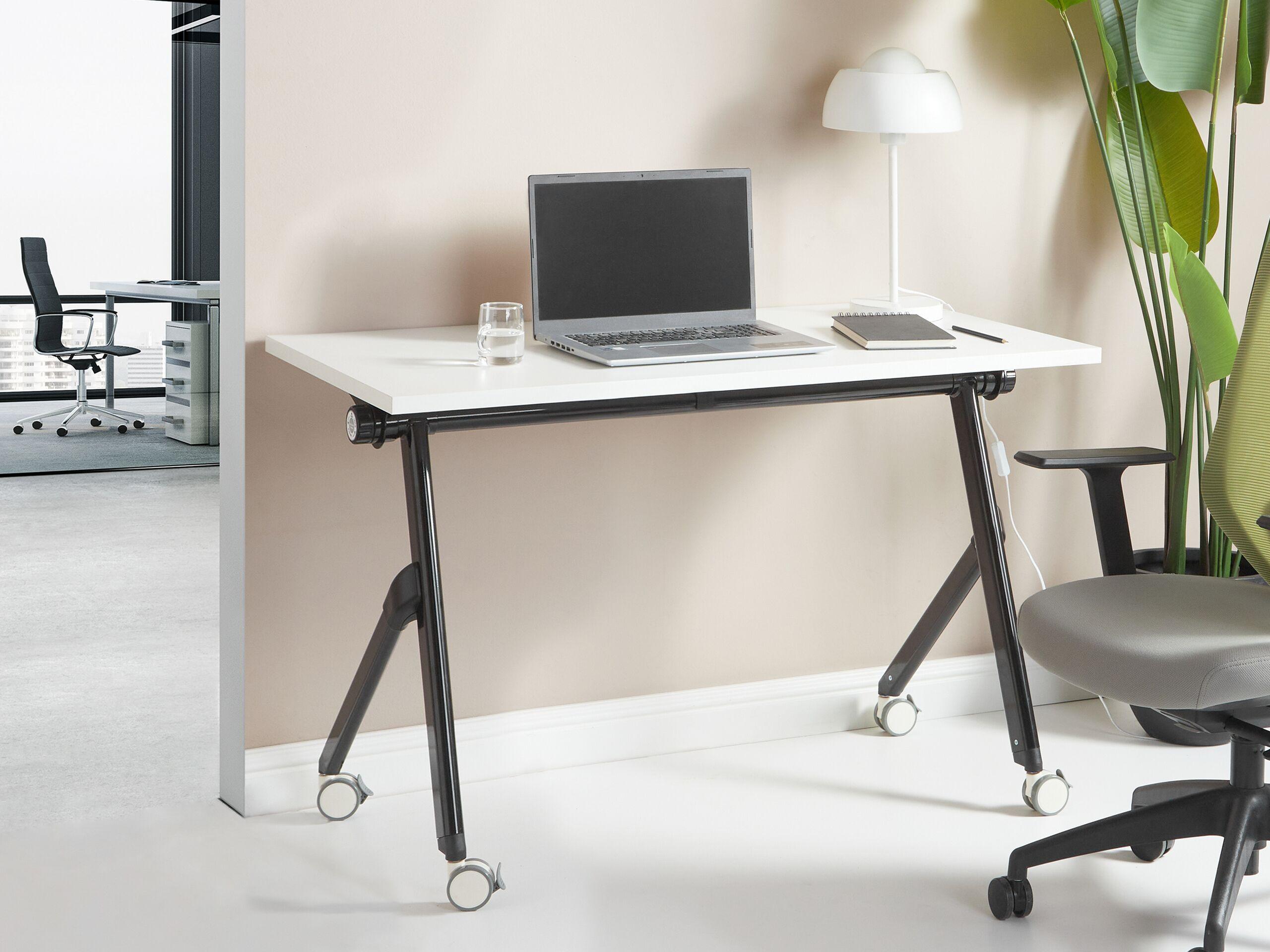 Beliani Bureau pliable en Acier Moderne BENDI  