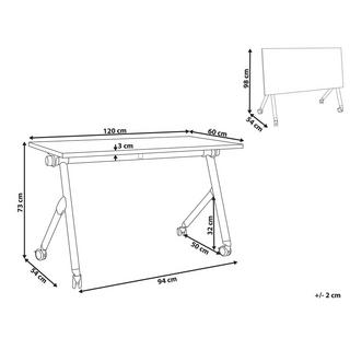 Beliani Bureau pliable en Acier Moderne BENDI  