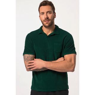 JP1880  Maglia polo in spugna con colletto alla cubana e mezze maniche 