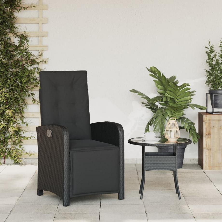 VidaXL Chaise de jardin inclinable rotin synthétique  