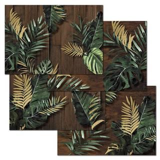 trendform Sets de table en papier TROPICAL GOLD 4 x 12 feuilles  