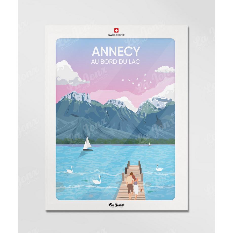 La-Jonx Affiche de Annecy - Au bord du lac  