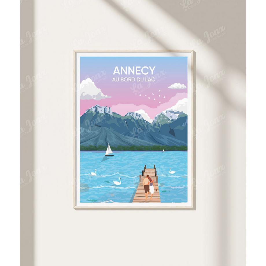 La-Jonx Affiche de Annecy - Au bord du lac  