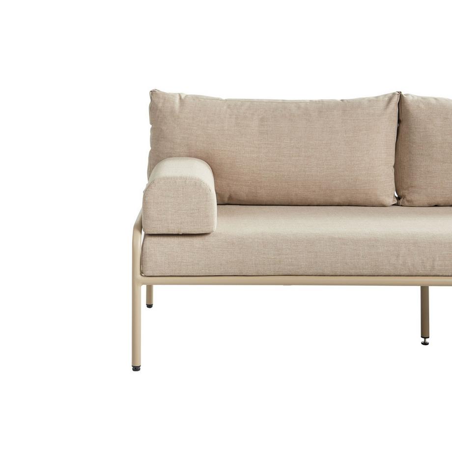 Beliani Banc avec coussin d'assise en Aluminium Moderne SOLOFRA  