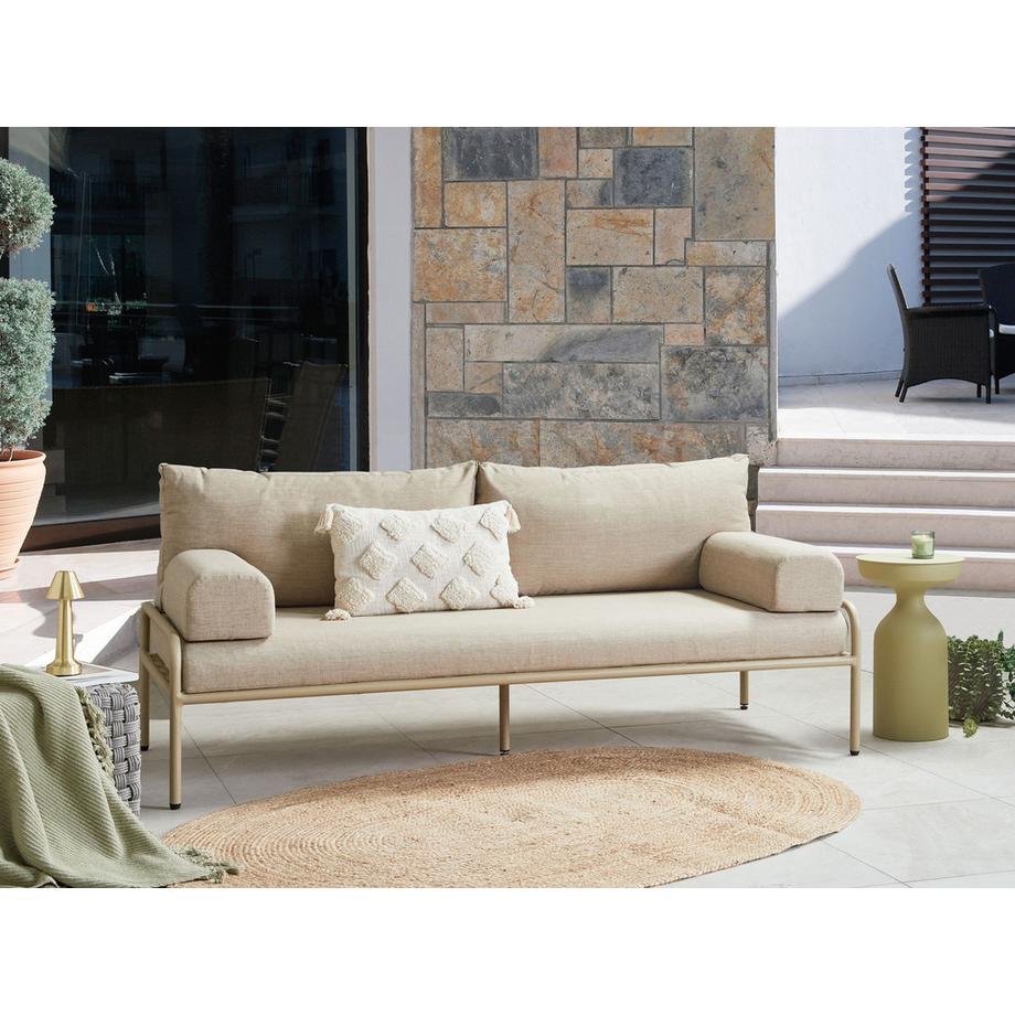 Beliani Banc avec coussin d'assise en Aluminium Moderne SOLOFRA  