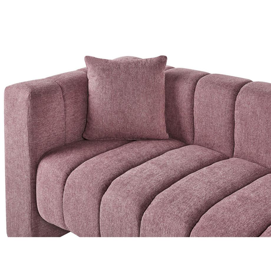 Beliani Chaise longue côté gauche en Tissu Glamour LANNILS  