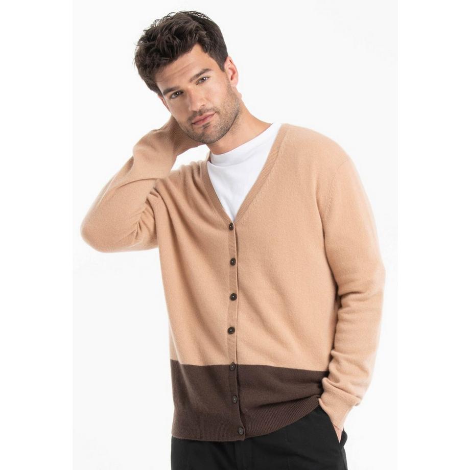 Studio Cashmere8 GABI 6 Zweifarbige V-Ausschnitt Strickjacke  