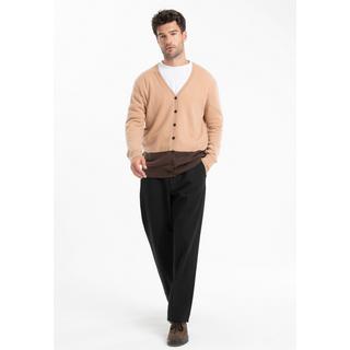 Studio Cashmere8  GABI 6 Cardigan bicolore con scollo a V - 100% cashmere 