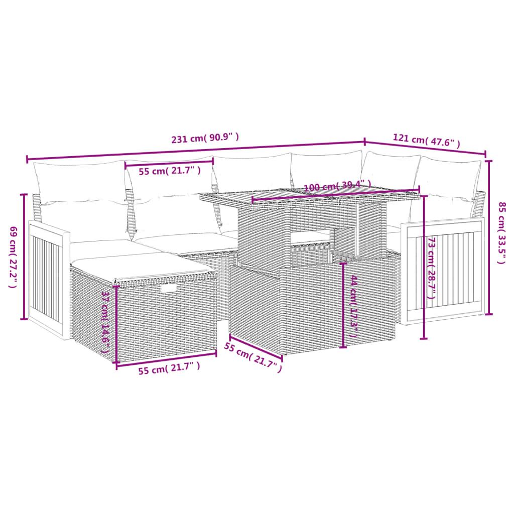 VidaXL Garten sofagarnitur poly-rattan  