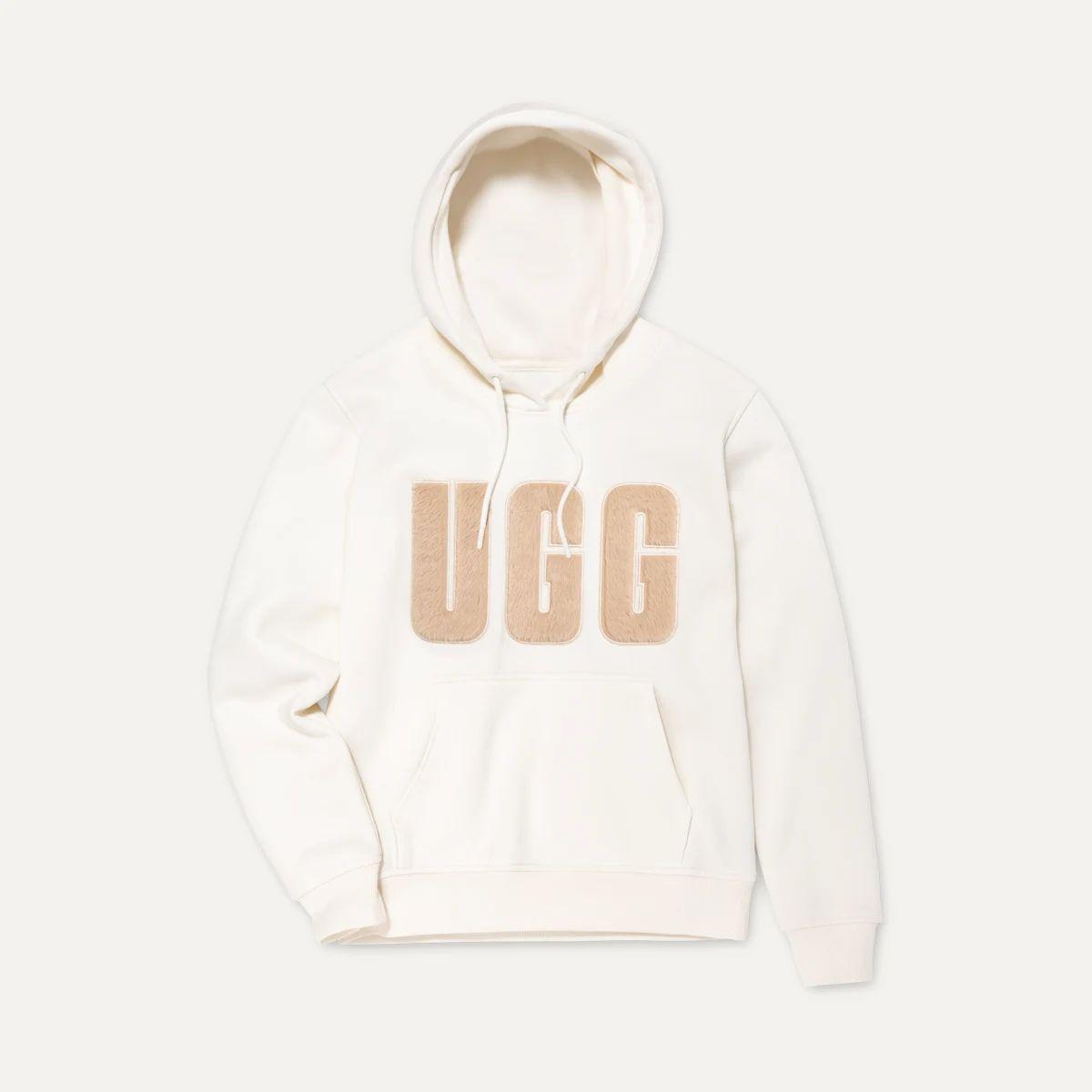 UGG  W REY UGGFLUFF LOGO HOODIE-XS 