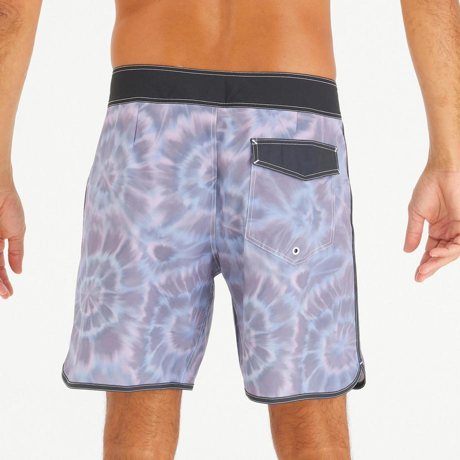 DECATHLON Boardshorts Surf 500 18 Zoll Lang Marineblau  