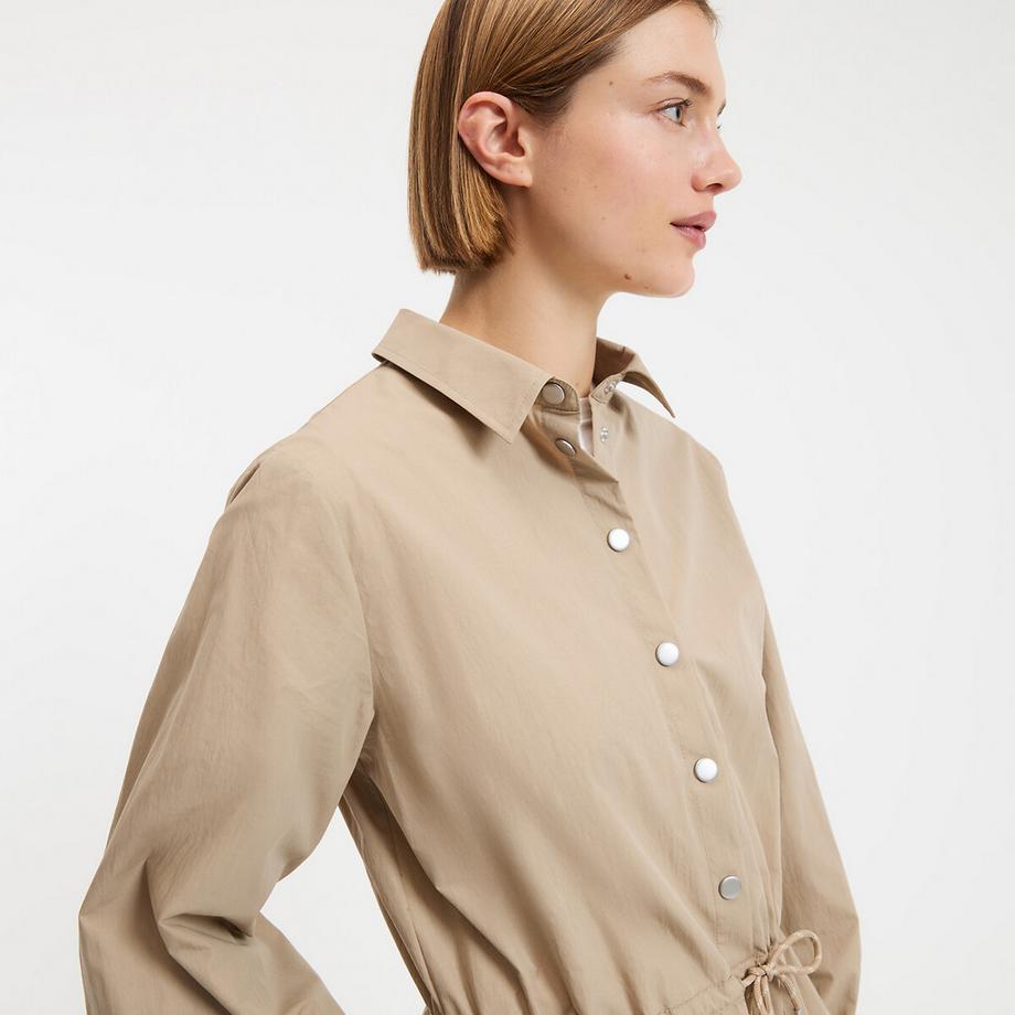 La Redoute Collections Robe Courte Manches Longues Taille Coulissée  