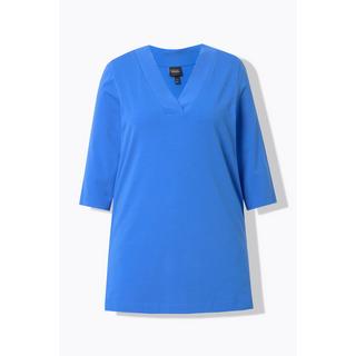 Ulla Popken  Longshirt, A-Linie, V-Ausschnitt, 3/4-Arm 