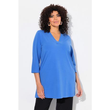 Ulla Popken  Longshirt, A-Linie, V-Ausschnitt, 3/4-Arm 