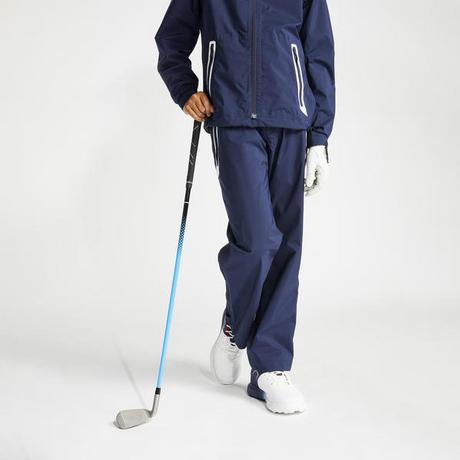 INESIS  Pantalon de golf de pluie imperméable enfant RW500 bleu marine 