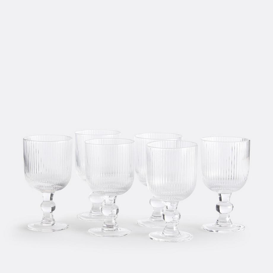 La Redoute Intérieurs  Lot de 6 verres à vin striés 