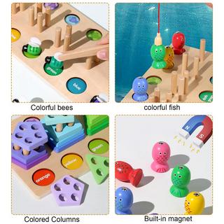 Activity-board  3-in-1-Holzspielzeug, Lernspielzeug, Steckpuzzle, Entwicklungsspielzeug 