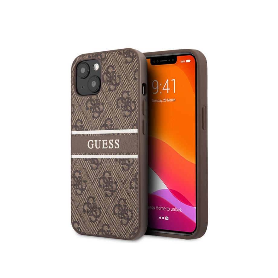 GUESS  Cover per iPhone 13 Mini PU 4G Stripe 