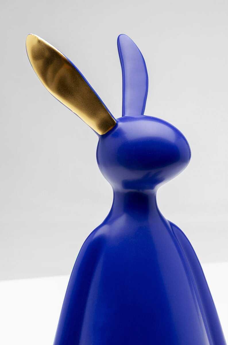 KARE Design Figura decorativa Coniglio seduto blu 35  