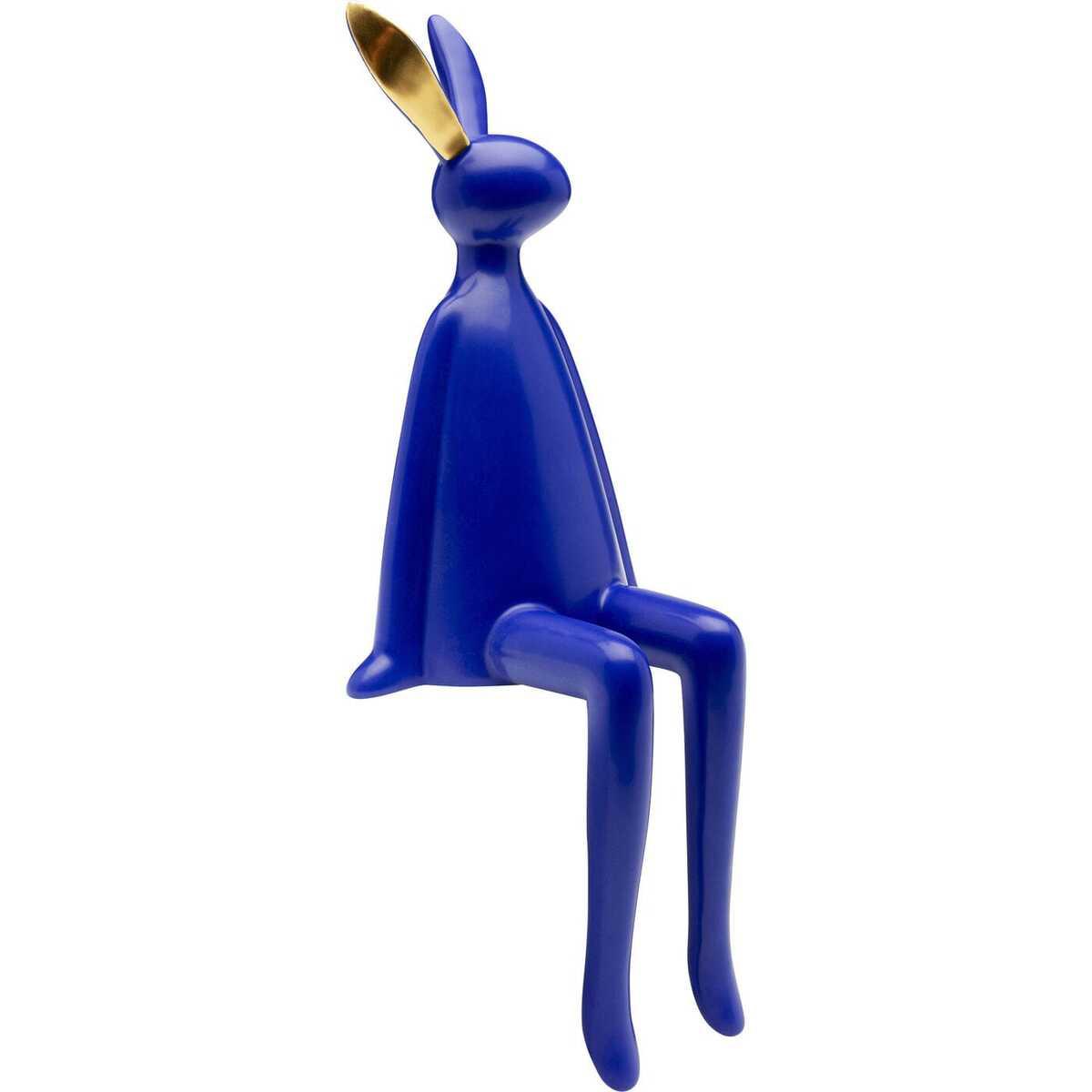 KARE Design Figura decorativa Coniglio seduto blu 35  