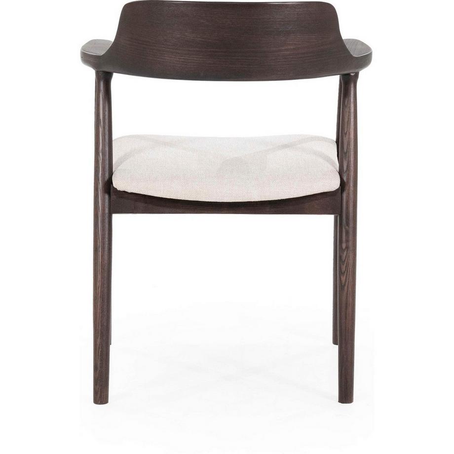 mutoni Chaise avec accoudoirs Yorick marron  