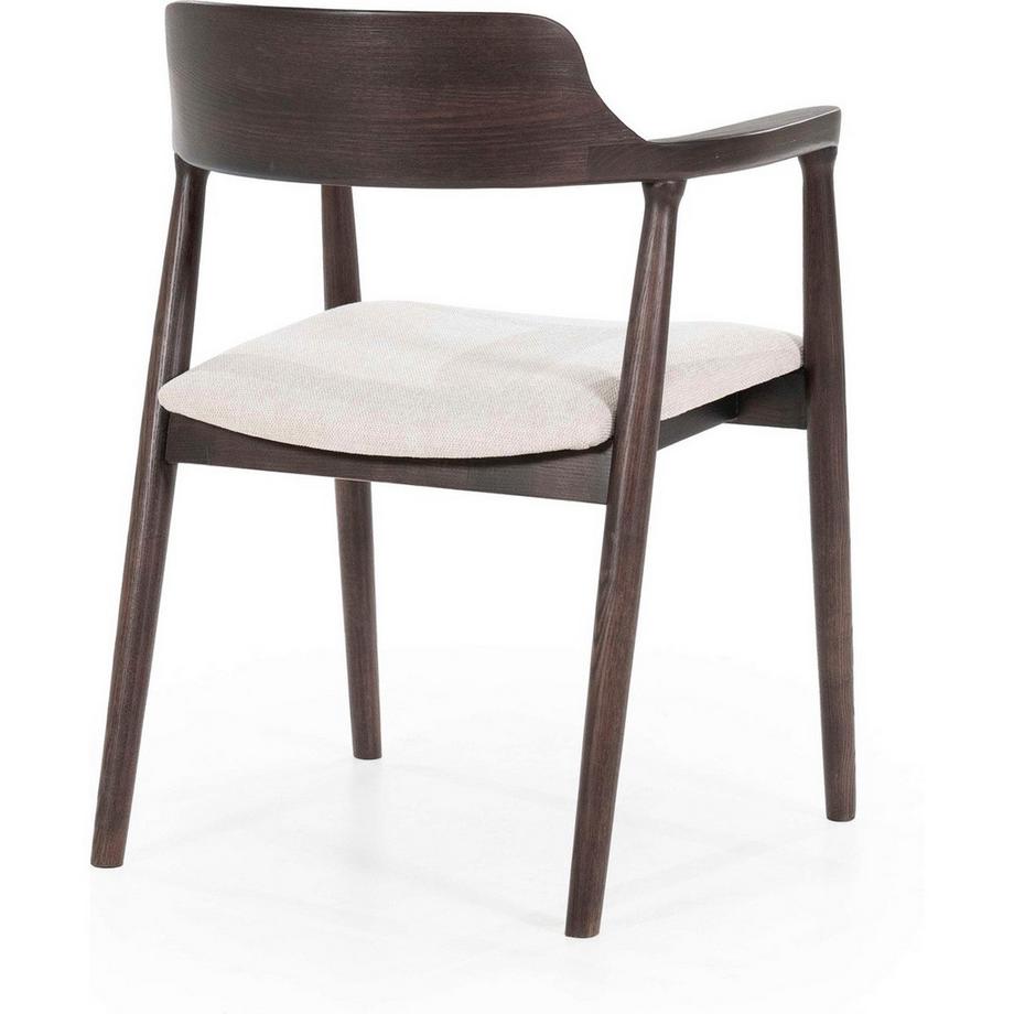 mutoni Chaise avec accoudoirs Yorick marron  