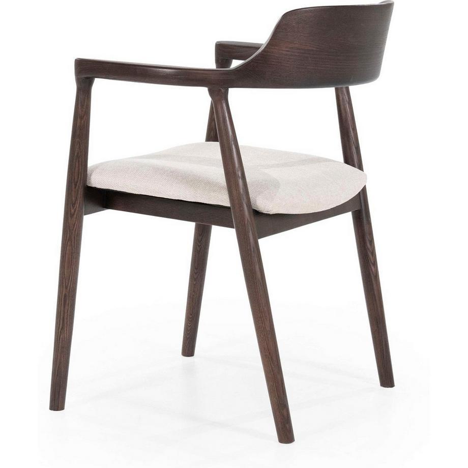 mutoni Chaise avec accoudoirs Yorick marron  