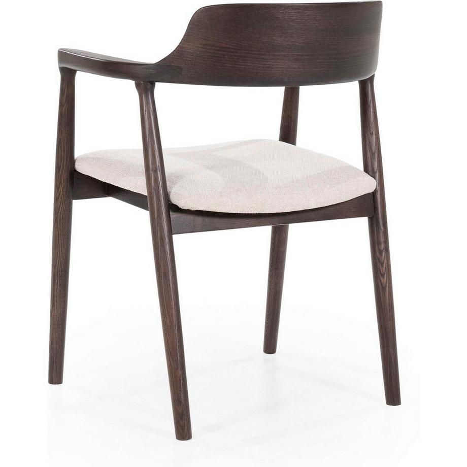 mutoni Chaise avec accoudoirs Yorick marron  