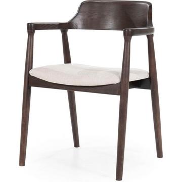 Chaise avec accoudoirs Yorick marron