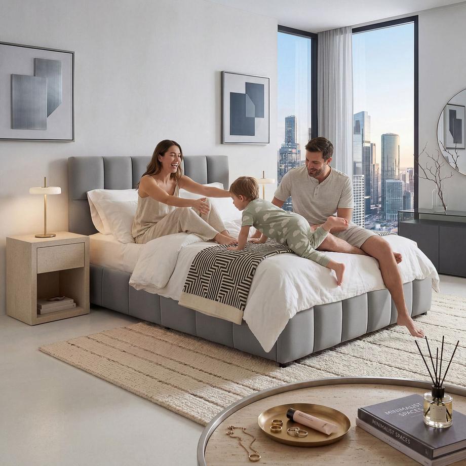 Tectake Lit rembourré Shirley Revêtement en velours avec motif matelassé  