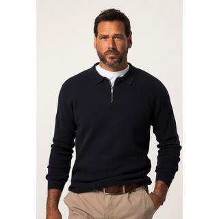 JP1880  Maglione polo in maglia punto Milano con maniche lunghe 