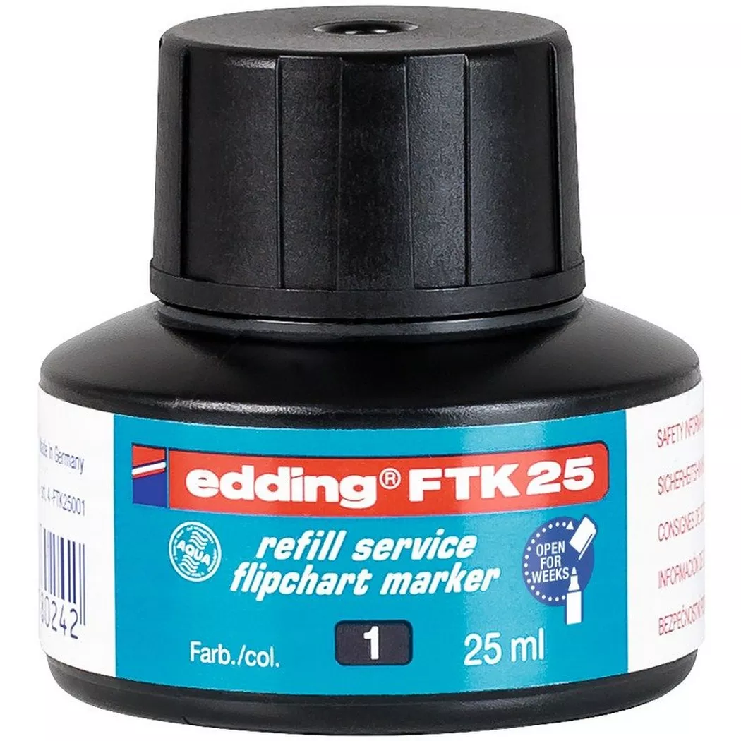edding Ftk 25 Refill Service Flipchart Marker Black 4-FTK25001