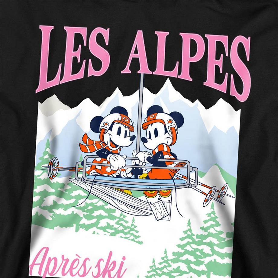 Disney  Sweat À Capuche Motif Mickey Mouse Et Minnie Mouse Les Alpes 