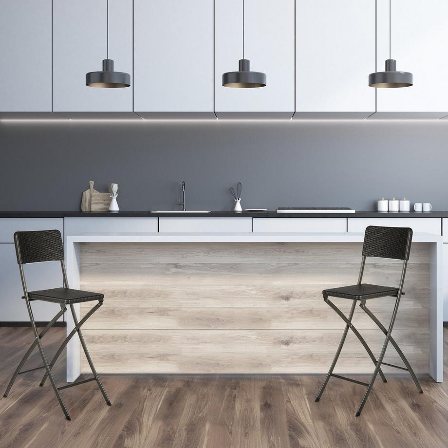 B2X Tabouret de bar pliant BASTIAN lot de 2  
