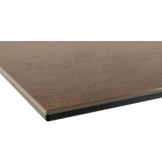 mutoni Tavolo da pranzo Triple-X in ceramica marrone ruggine 160x90  