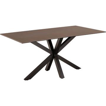 Tavolo da pranzo Triple-X ceramica marrone ruggine 160x90