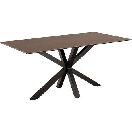 mutoni Tavolo da pranzo Triple-X ceramica marrone ruggine 160x90  