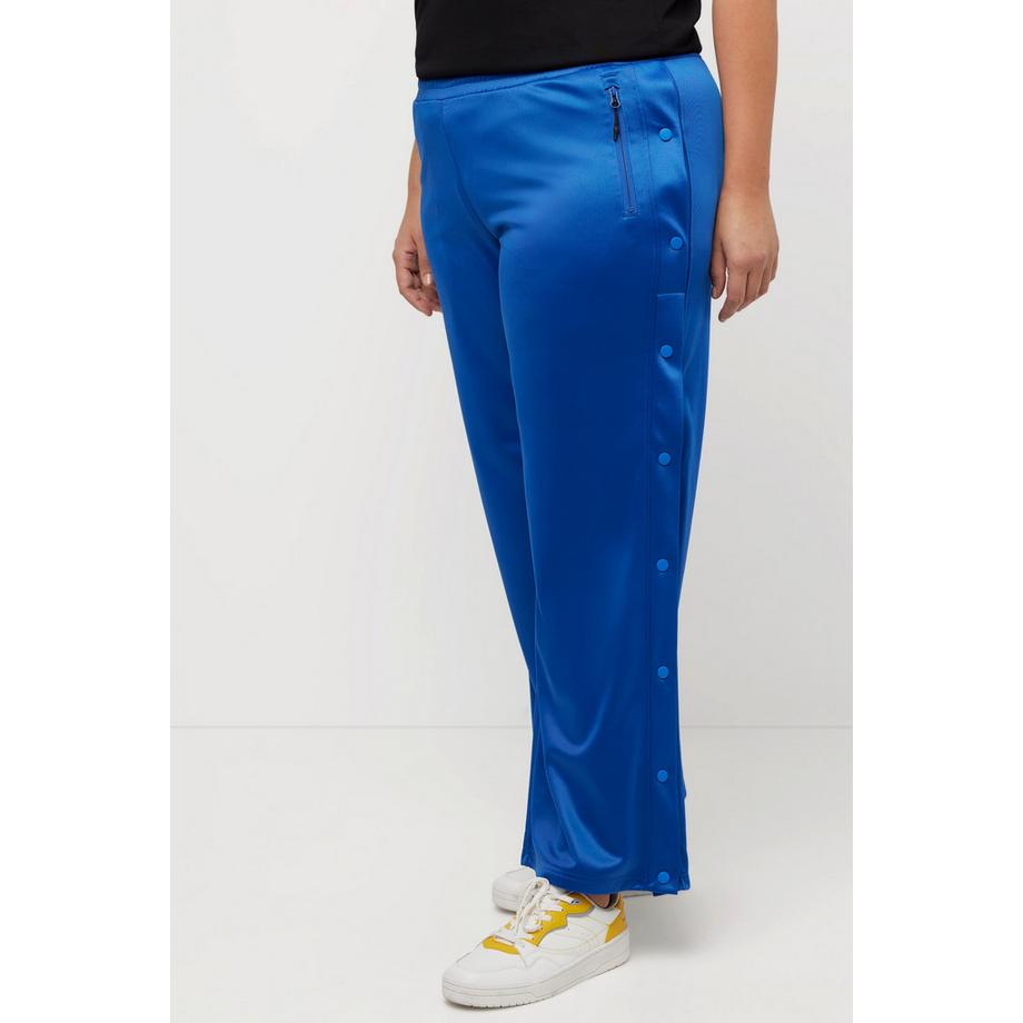 Ulla Popken Pantaloni Jogging Bottoni Gamba Larga Riciclato  