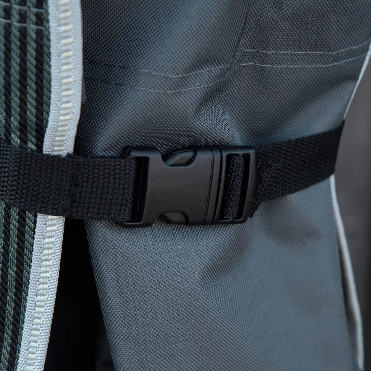 Northio Sonnenliege Klappbare Liege mit Kopfkissen Seitentasche integrierte Aufbewahrungstasche Metall und Oxford-Stoff 188 x 64,5 x 53 cm Aosom  