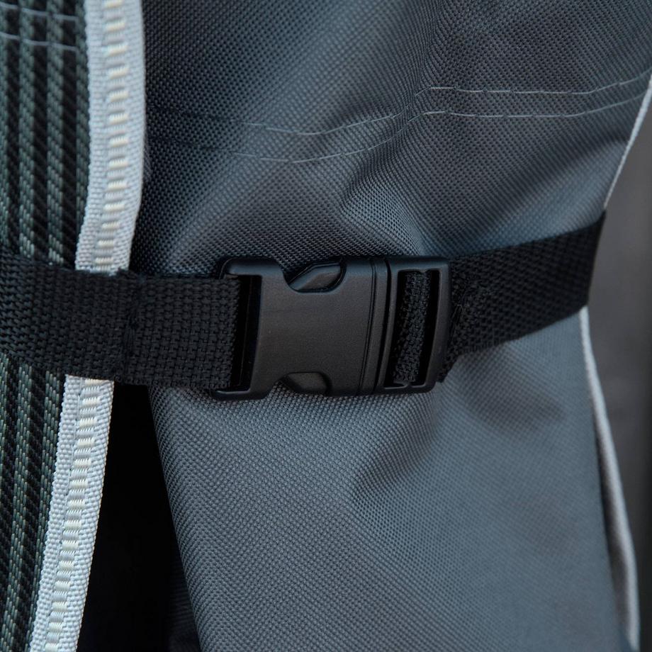 Northio Lettino prendisole pieghevole con cuscino tasca laterale borsa portaoggetti integrata metallo e tessuto Oxford 188 x 64,5 x 53 cm grigio  