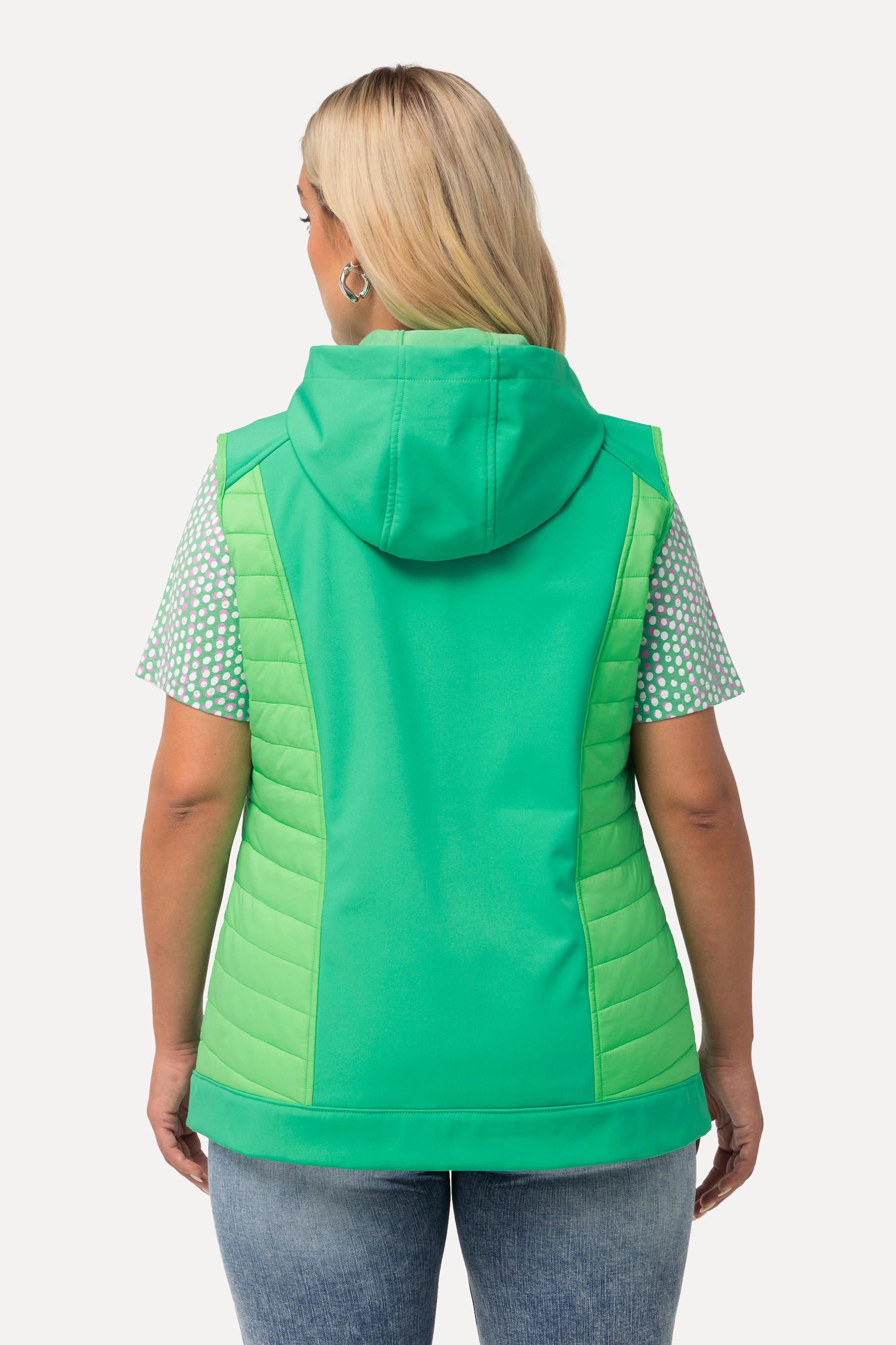 Ulla Popken HYPRAR Gilet Ibrido con Cappuccio Idrorepellente  
