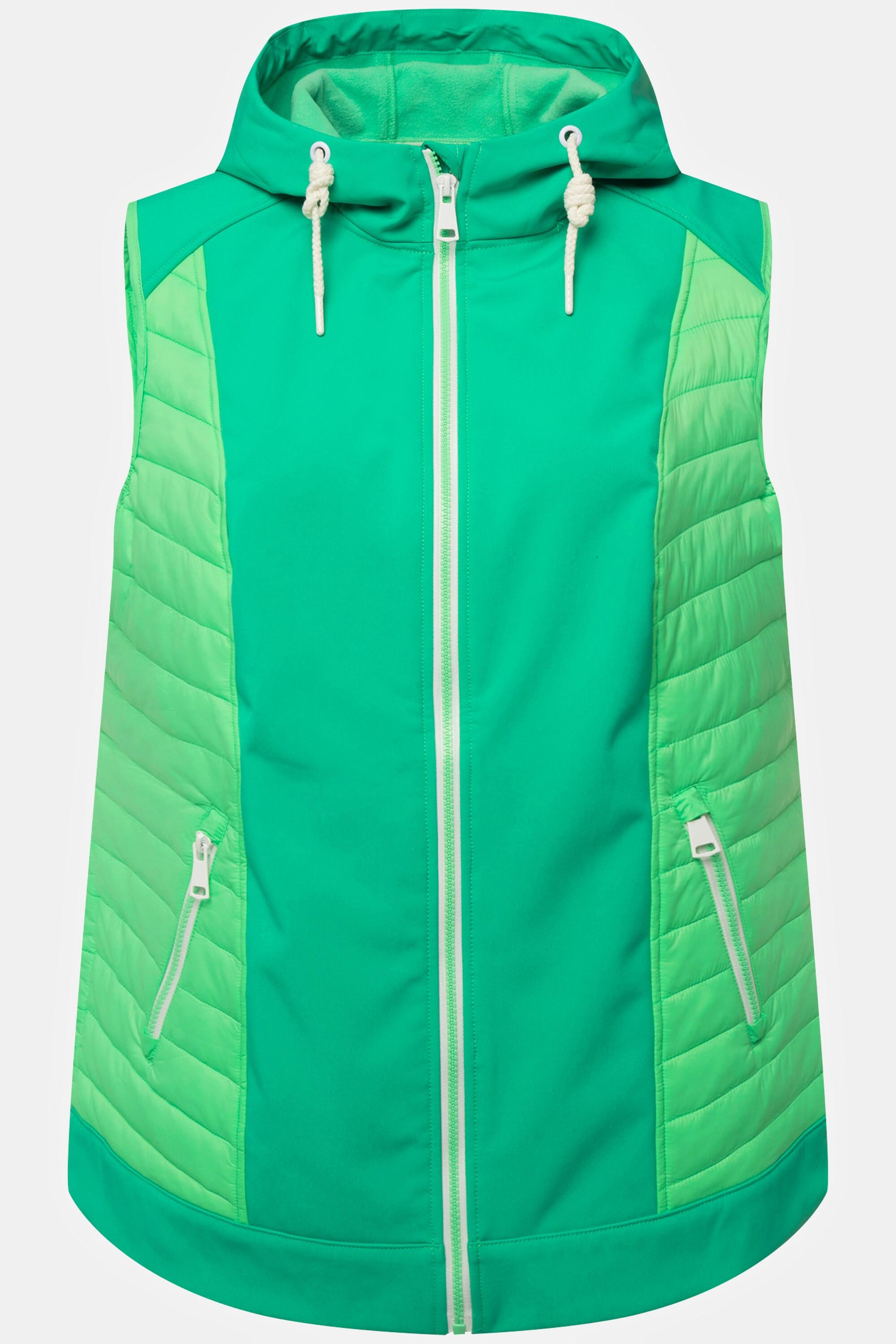 Ulla Popken HYPRAR Gilet Ibrido con Cappuccio Idrorepellente  