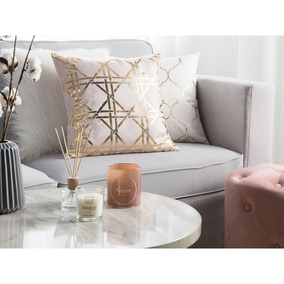 Beliani Dekokissen 2er Set aus Polyester Modern CASSIA  