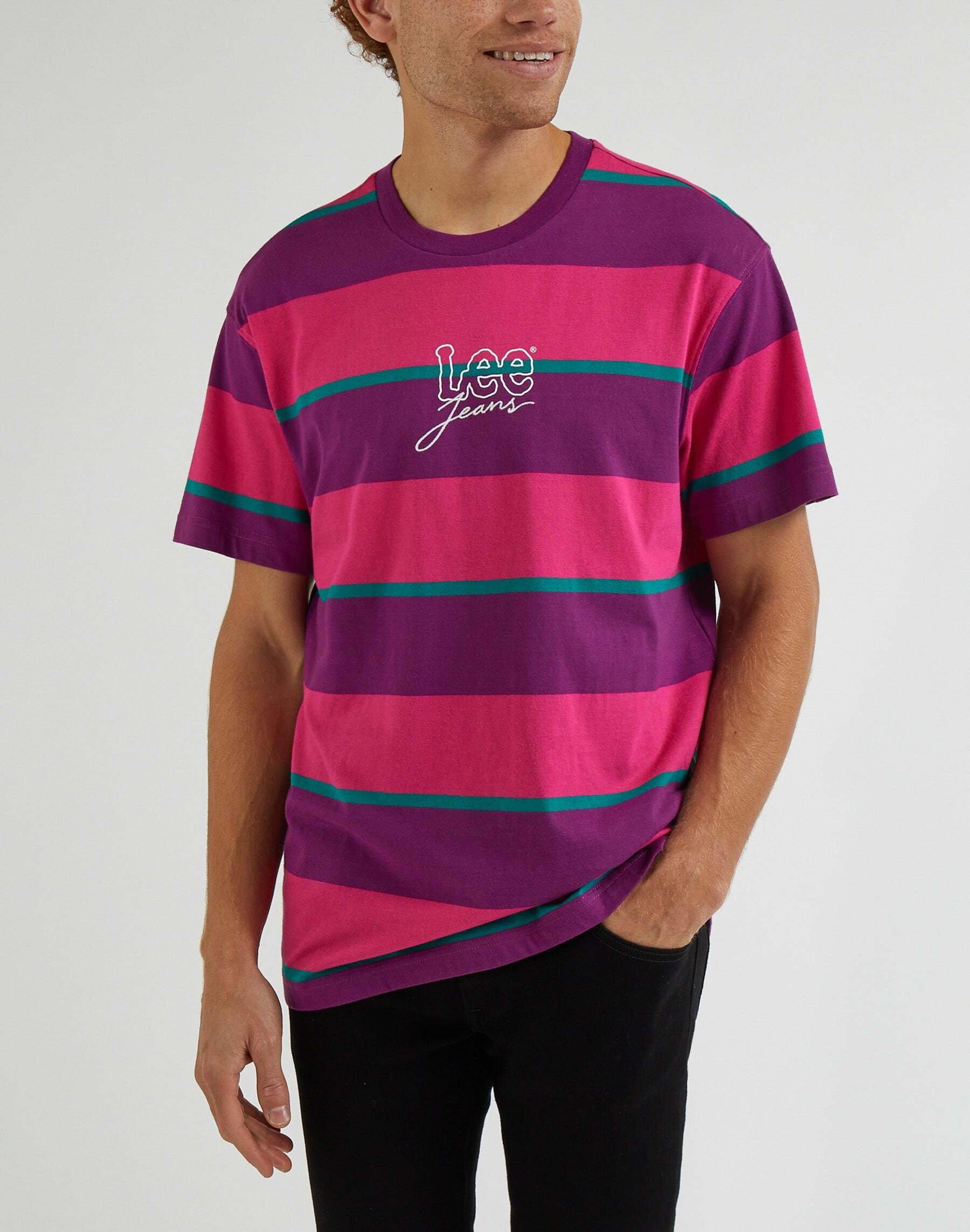 Lee  T-Shirts 80S Relaxed Stripe Tee 