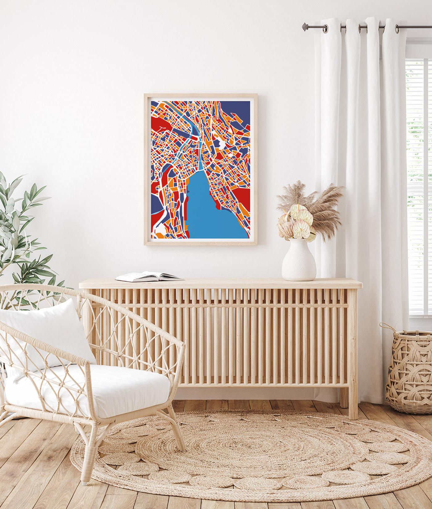 La-Jonx Carte de Zürich - Poster  