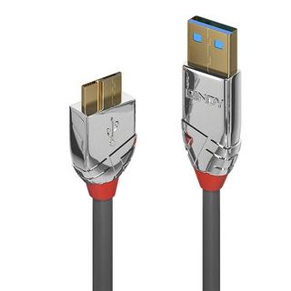 LINDY  36656 USB Kabel 0,5 m USB 3.2 Gen 1 (3.1 Gen 1) USB A Micro-USB B Grau 