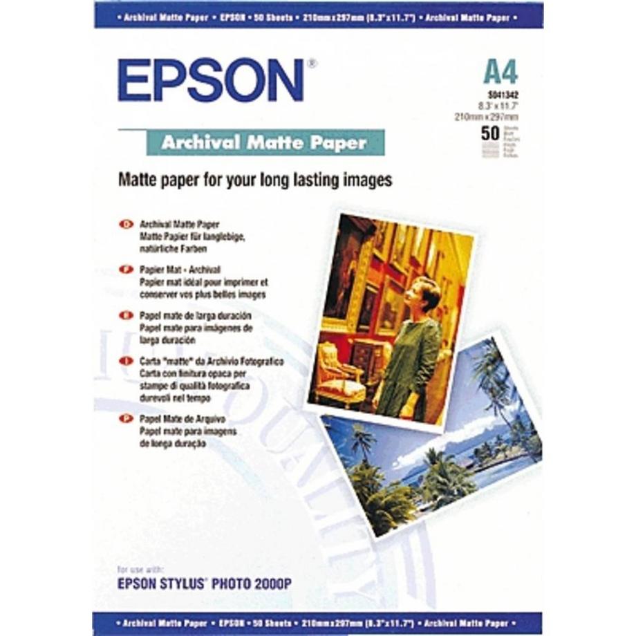 EPSON Archival Matte Paper  Carta fotografica DIN A4 192 g/m² 50 Foglio Opaca  