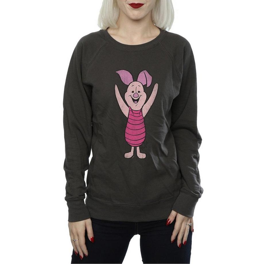 Winnie the Pooh Sweatshirt Col Rond Imprimé Porcinet  