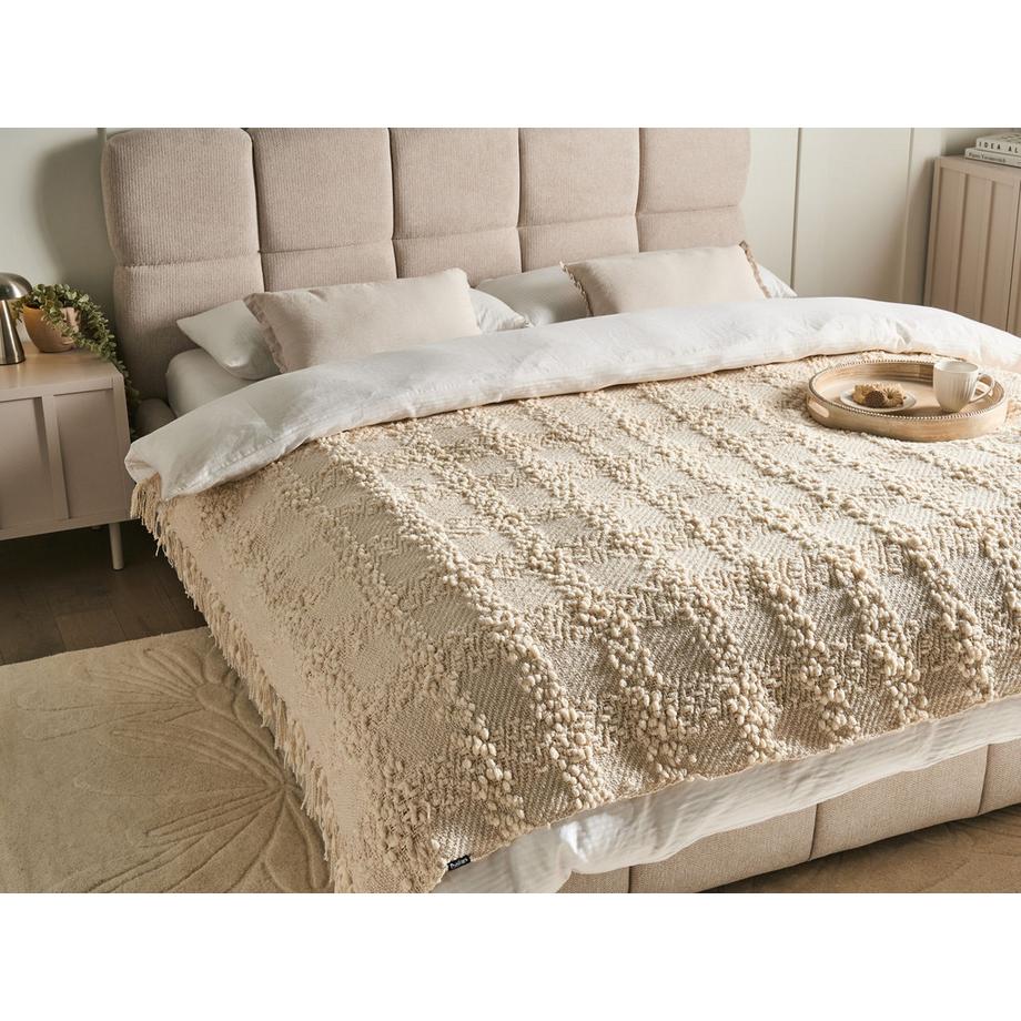 Beliani Coperta in Cotone Boho VELLA  